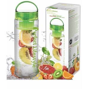 iPerfect Lifestyle Infuser Green Handle Cap Water Bottle 24oz 100% BPA Free